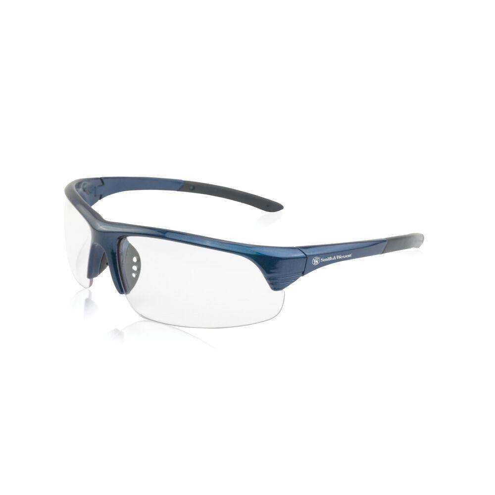 Safety Protection Smith&Wesson Ready Series Corporal Half Frame Shooting Glasses Blue/ Clear Lens